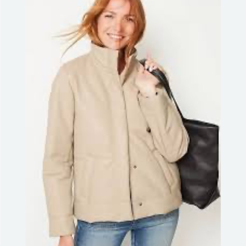J.Jill Vegan Leather Puffer Jacket
